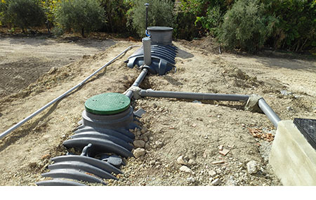 Instalation d’un SBR Solido Rewatec avec une fosse séptique 