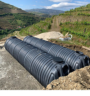 HDPE tanks for underground wastewater storage
