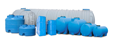 HDPE tanks for underground storage of liquids