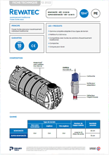 Fiche technique fosse septique Rewatec 12m3