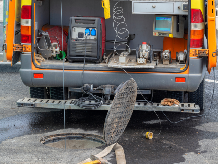 Premier Tech performing a CCTV drain survey.