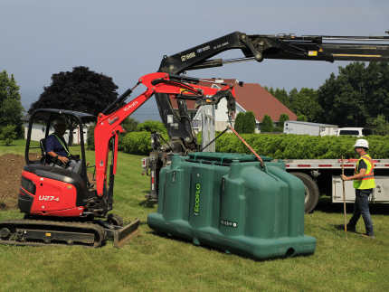 Ecoflo compact biofilter installation in Pennsylvania.