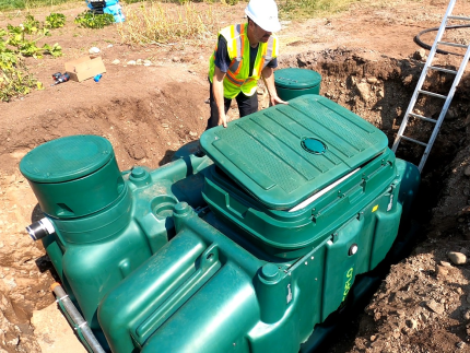 Ecoflo compact biofilter installation in Pennsylvania.