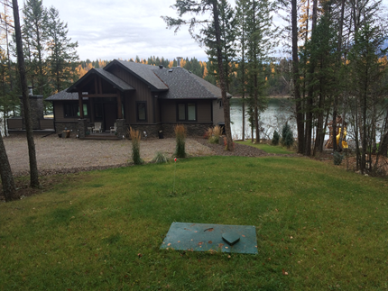 Ecoflo compact biofilter installed at a seasonal property in Pennsylvania.
