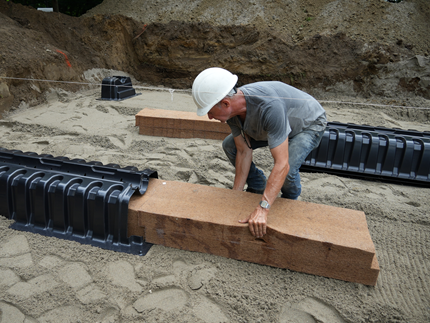 Ecoflo linear biofilter installation in Pennsylvania.