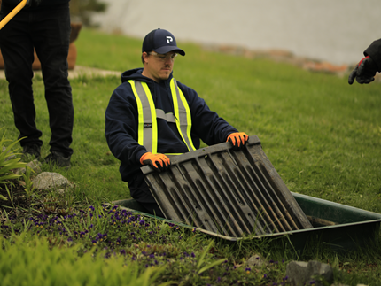 Ecoflo compact biofilter maintenance.
