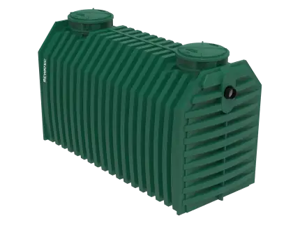 Plastic septic tank.