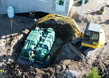 Ecoflo compact biofilter installation.