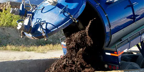 Filtro compostable de una fosa séptica ecológica Ecoflo.