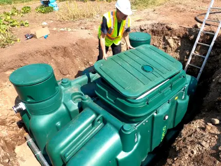 Ecoflo compact biofilter installation in Pennsylvania.
