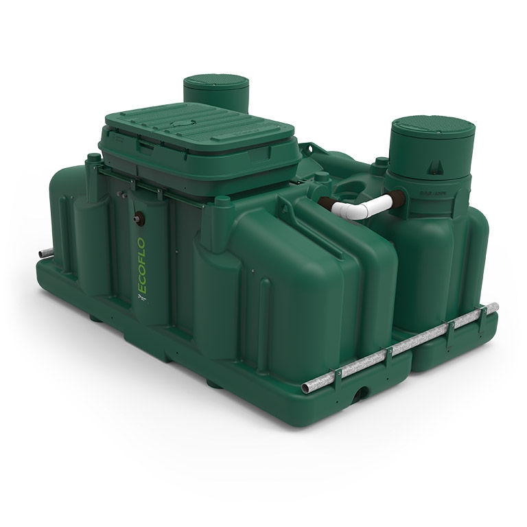 The polyethylene Pack model of the Ecoflo compact biofilter septic system.