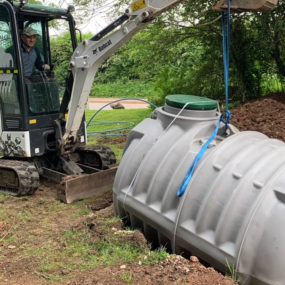 Installation of a rewatec septic tank
