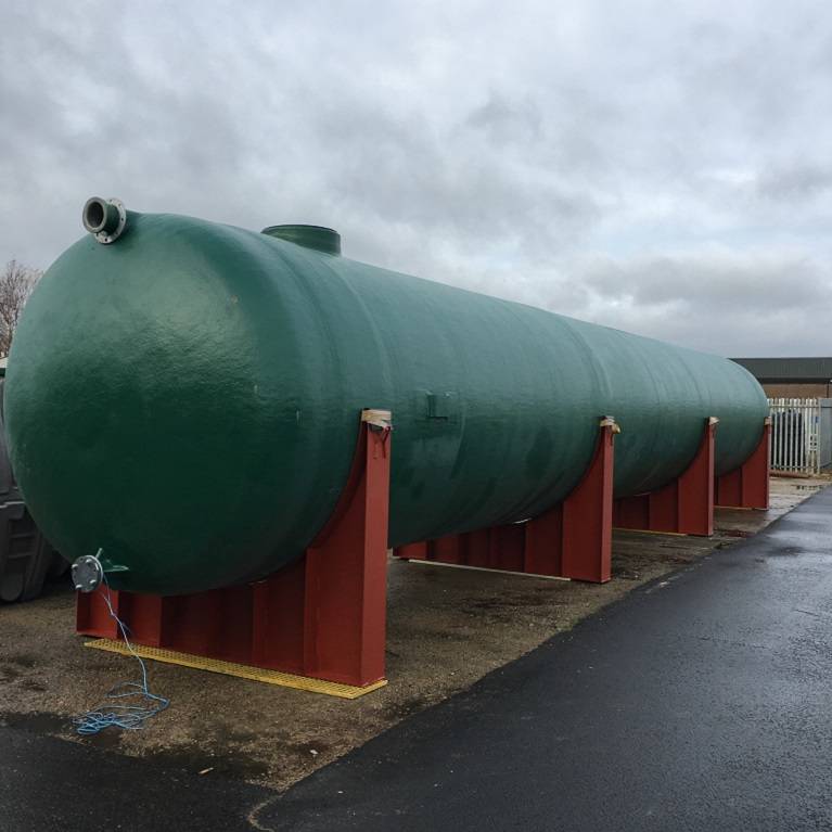 Above ground storage tank ready to be transported to a customer site