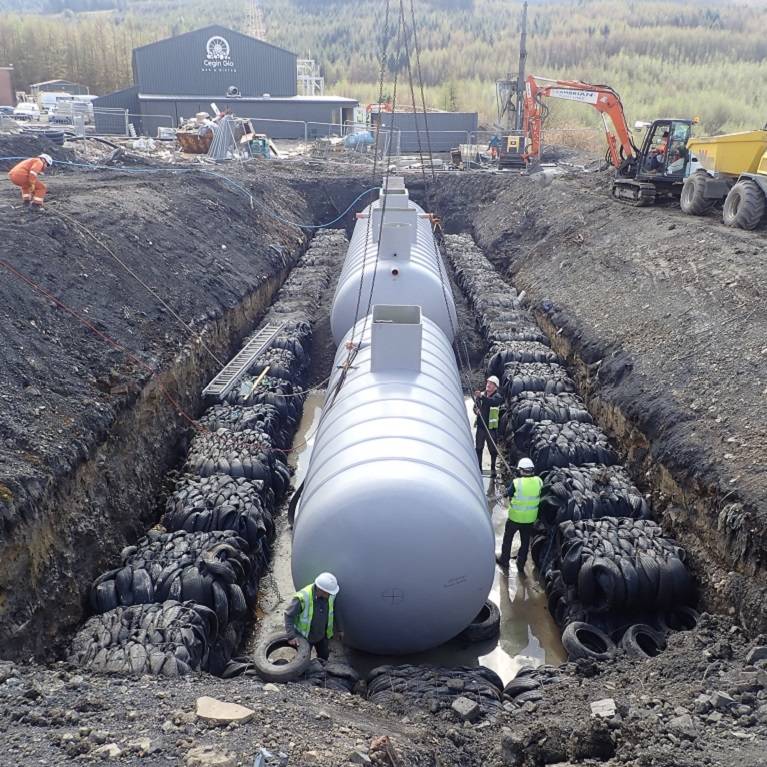 Installation of a large wastewater treatment scheme