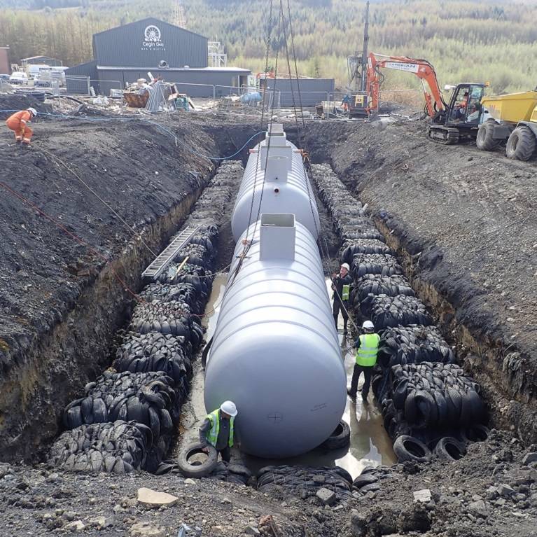 Installation of a large sewage treatment system