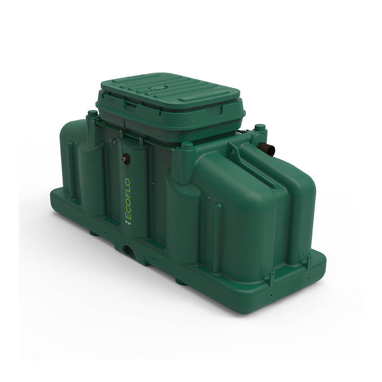 The polyethylene Ecoflo biofilter septic system.