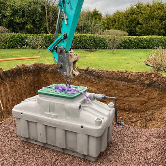 Ecoflo biofilter installation in the United Kingdom.