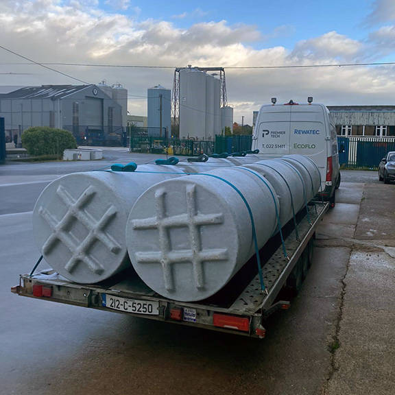 Rewatec wastewater pump station delivery in Ireland.