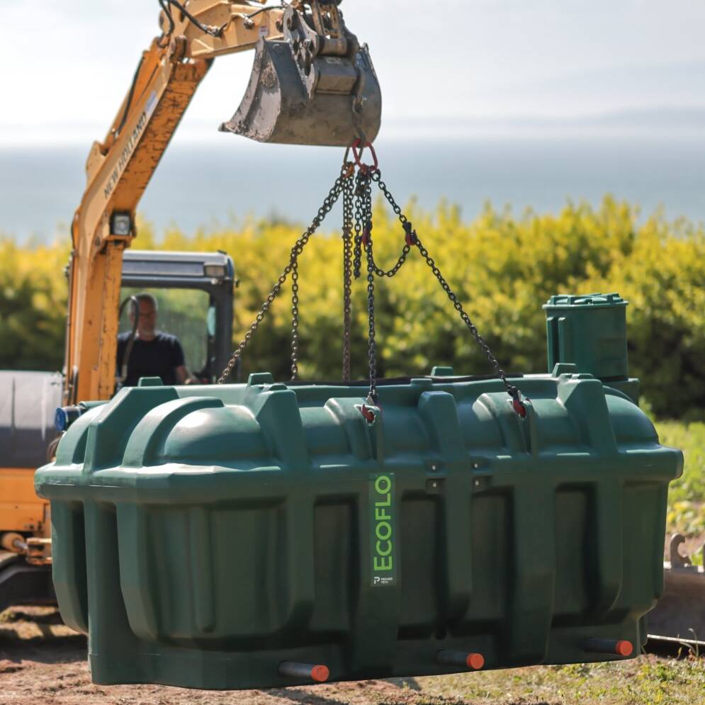 Ecoflo compact biofilter septic system installation.