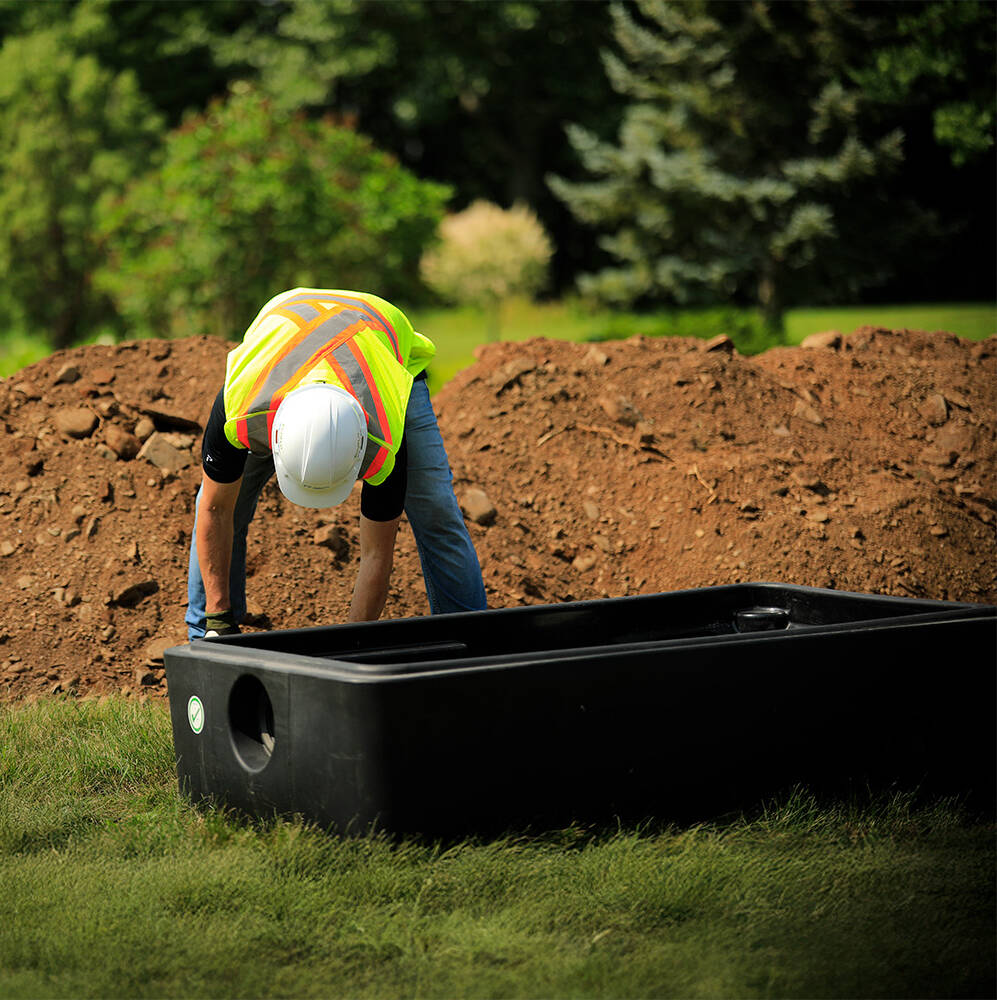 Rewatec septic distribution box installation.