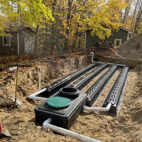 Ecoflo linear biofilter installation in Ontario.