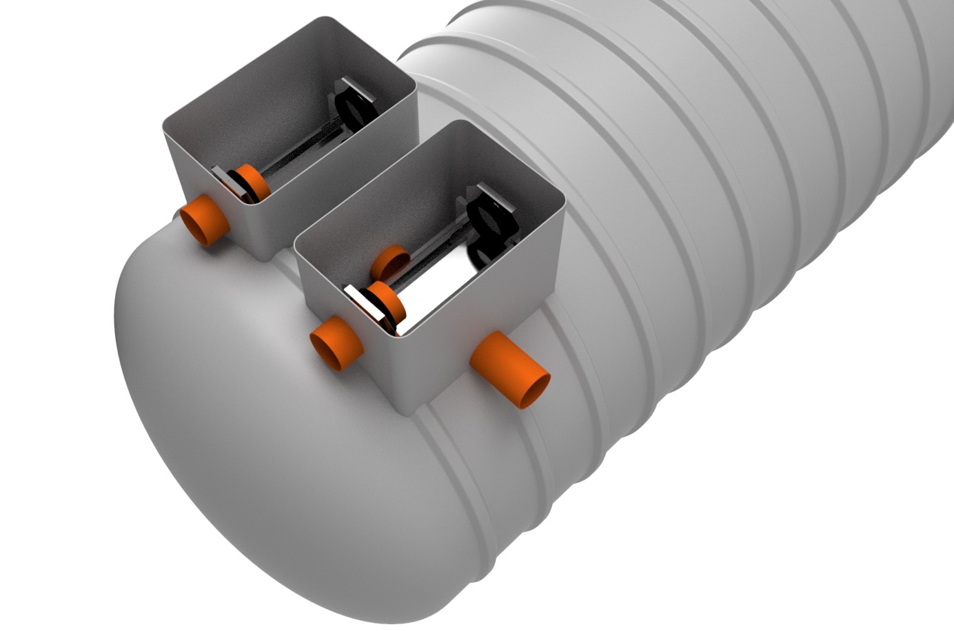 GRP rainwater harvesting tank from above