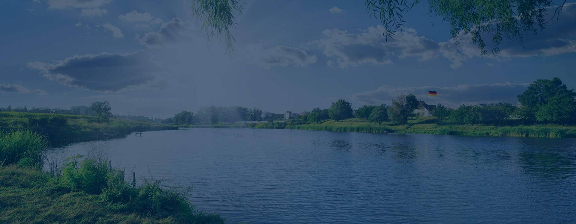 German landscape - blue veil