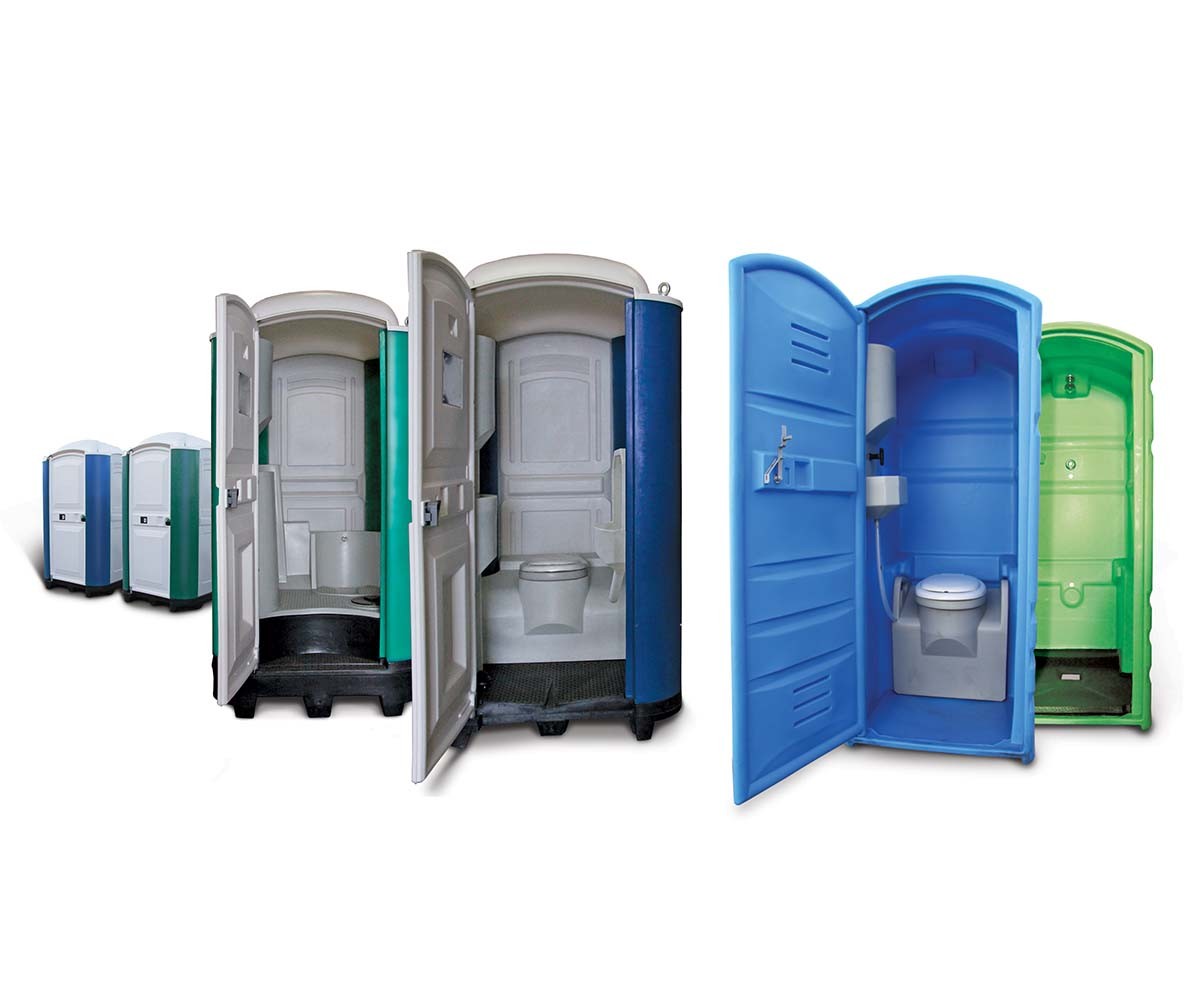 Rewatec prefabricated portable toilets and showers