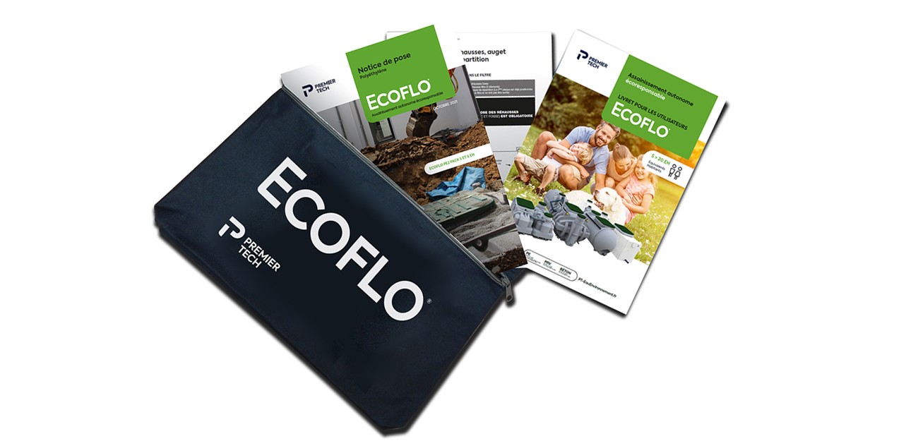 Pochette Ecoflo livrée dans chaque biofiltre