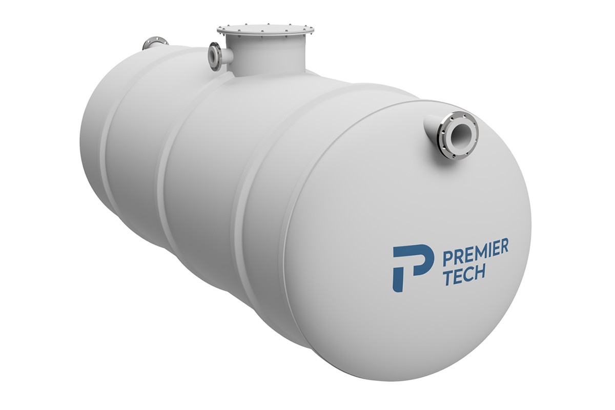 Rewatec potable water tank with storage capacities from 1,000 litres (250 gallons) to 250,000 litres (66,000 gallons).