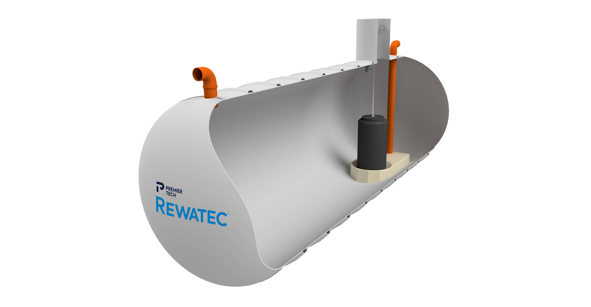 Cutaway view of a Rewatec full retention separator