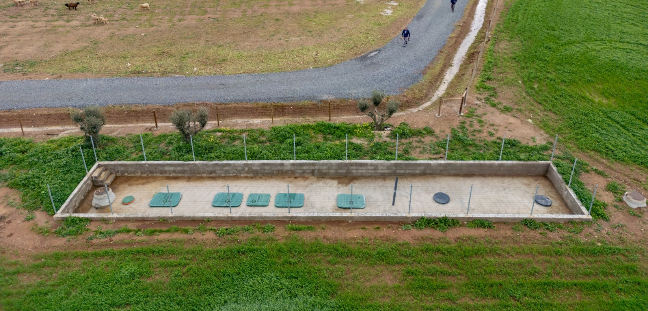 Instalación del biofiltro Ecoflo en pueblo de Azinhal