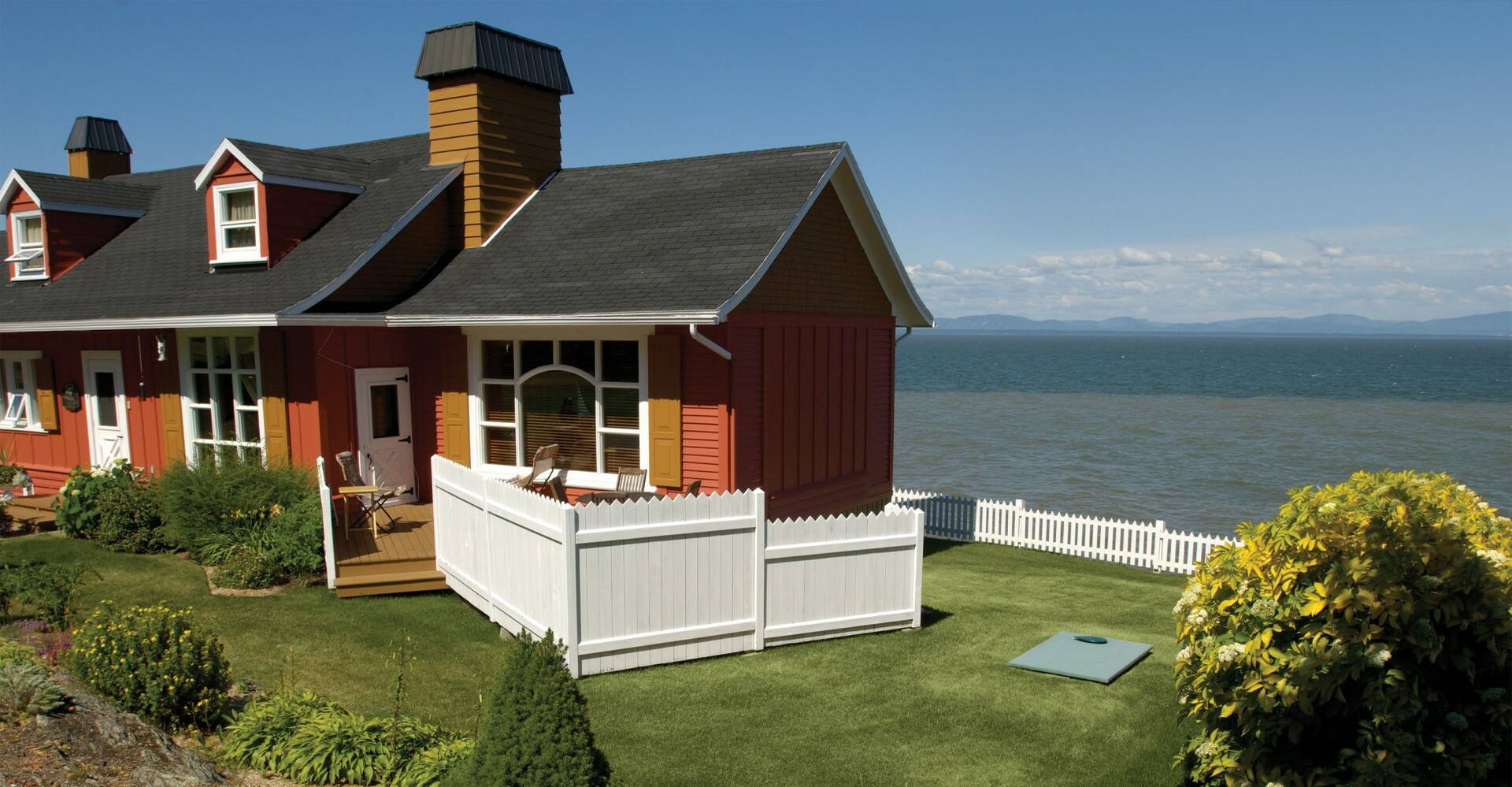 Residential home with an advanced septic system in Canada.