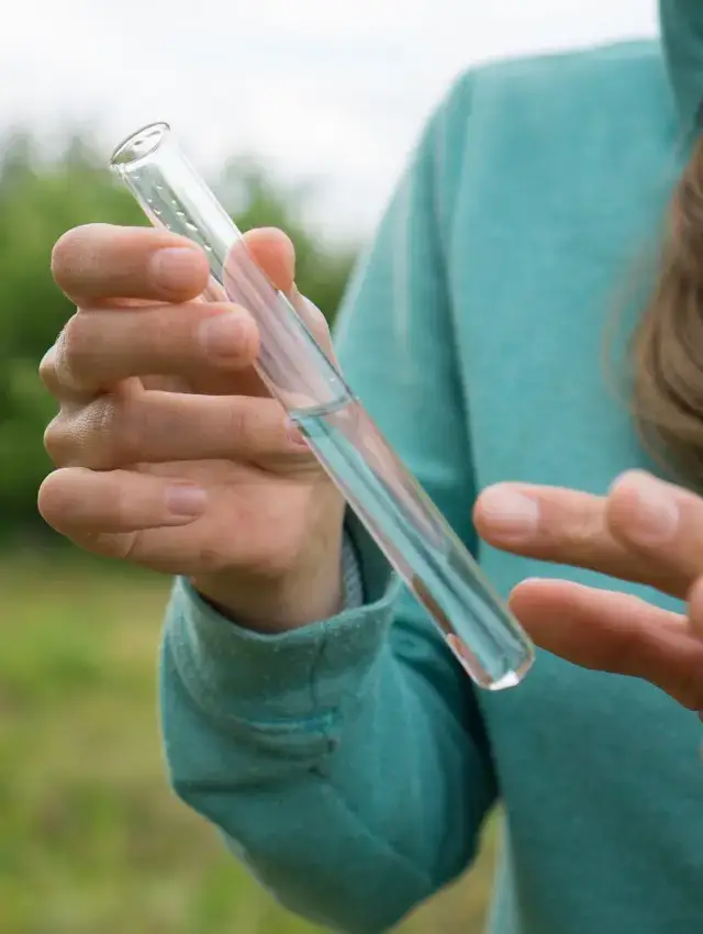 Análise de amostras de águas residuais.