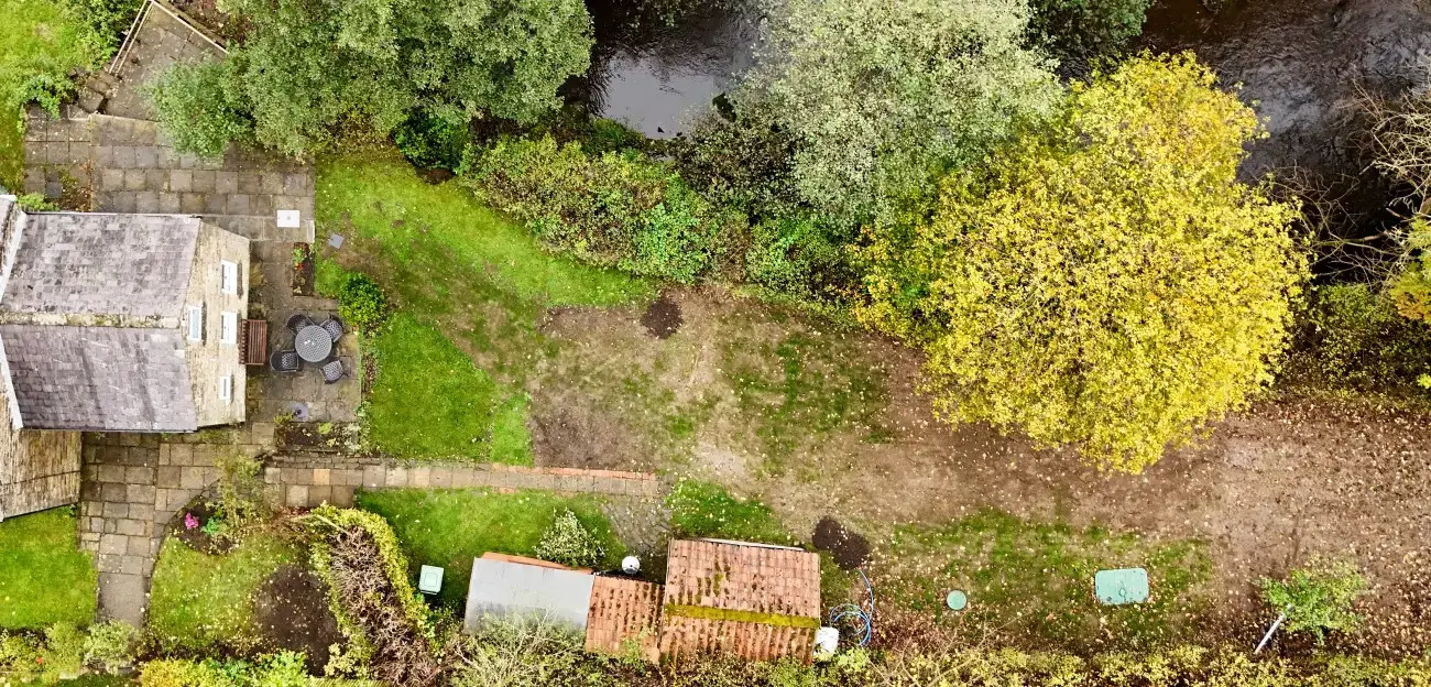 Septic tank in Ireland with limited space for a percolation area.