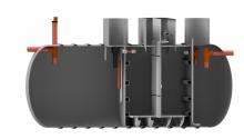 Rewatec submerged aerated filter (SAF) cutaway 