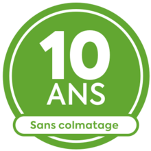 Garantie Ecoflo performance sans colmatage.
