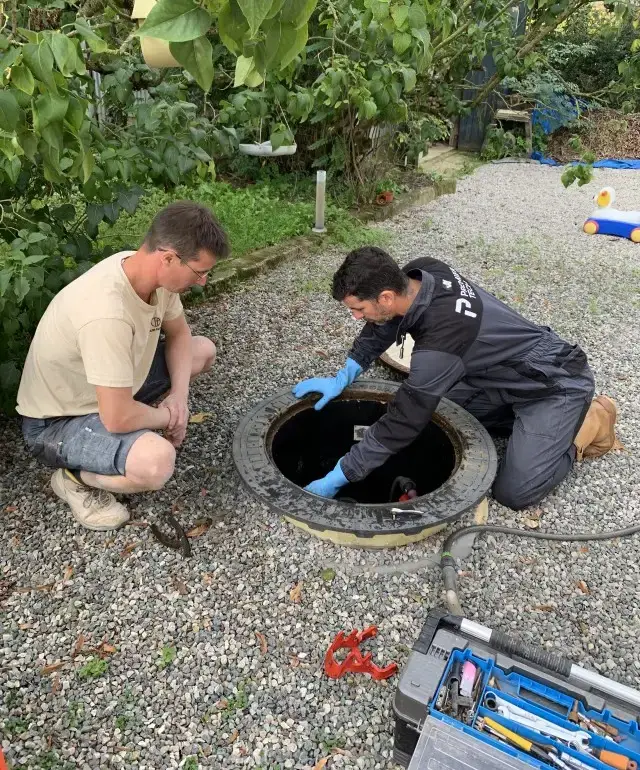 Fitting a replacement septic part for a client in the UK.