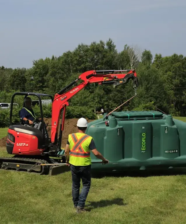 Ecoflo compact biofilter installation in Pennsylvania.