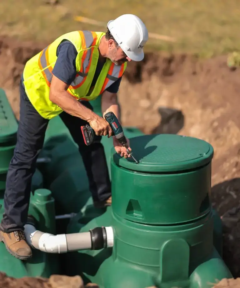 Ecoflo compact biofilter installation in Pennsylvania.