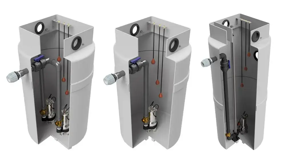 Rewatec residential wastewater pump stations for domestic use in Ireland.