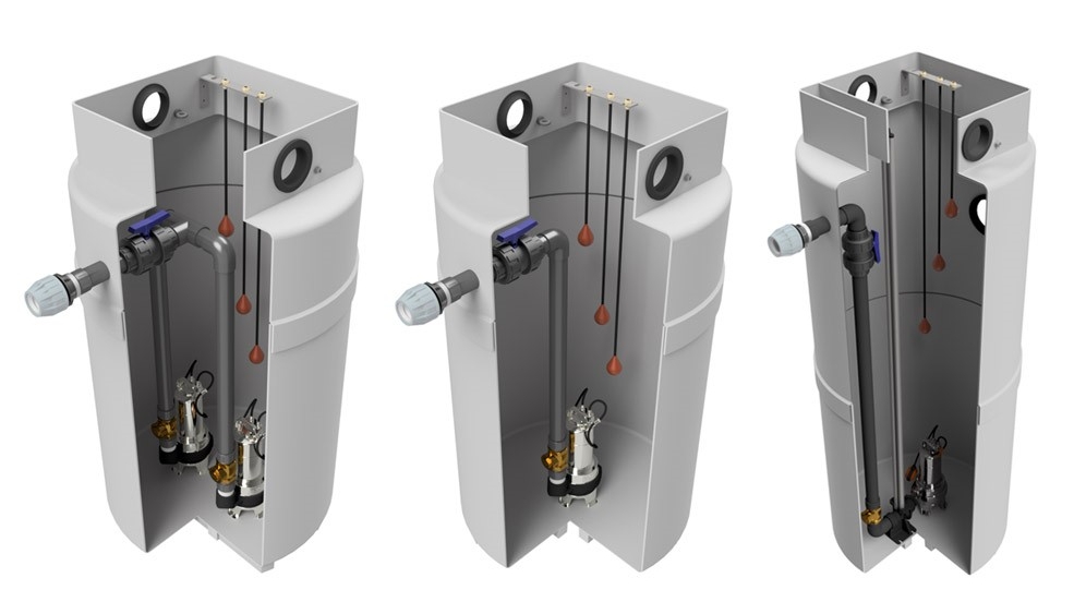 Rewatec residential wastewater pump stations for domestic use in Ireland.