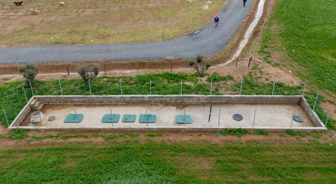 Instalación del biofiltro Ecoflo en pueblo de Azinhal