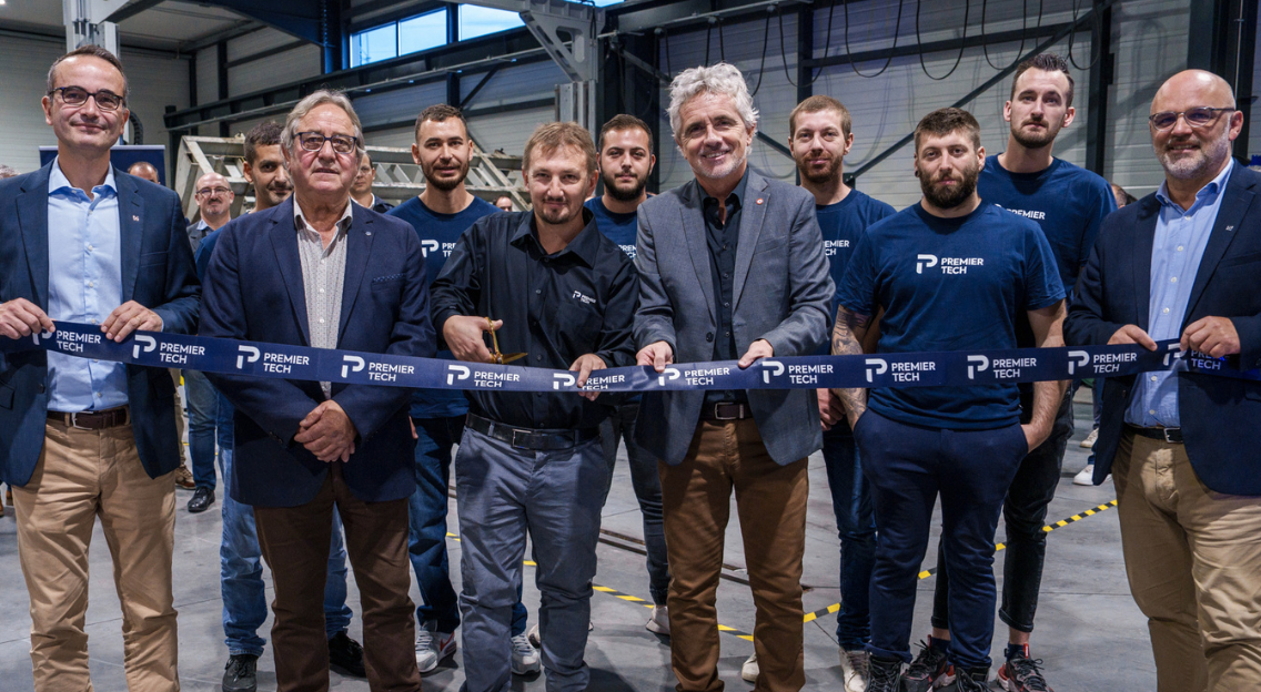 Inauguration of Premier Tech Water and Environment's new production site in Montbrison, France.