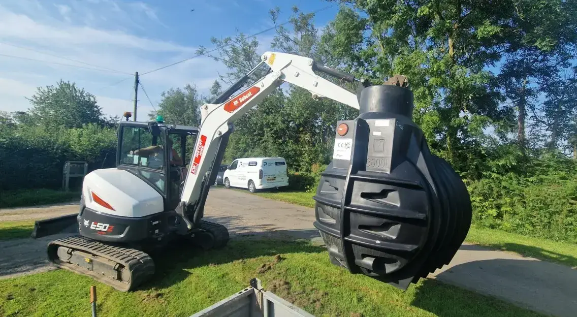 Rewatec Solido Smart sewage treatment plant installation in Ireland.