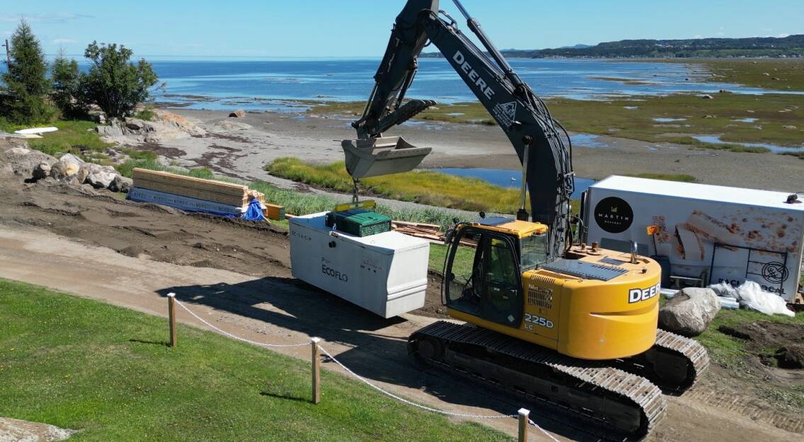 Septic system installation in British Columbia.
