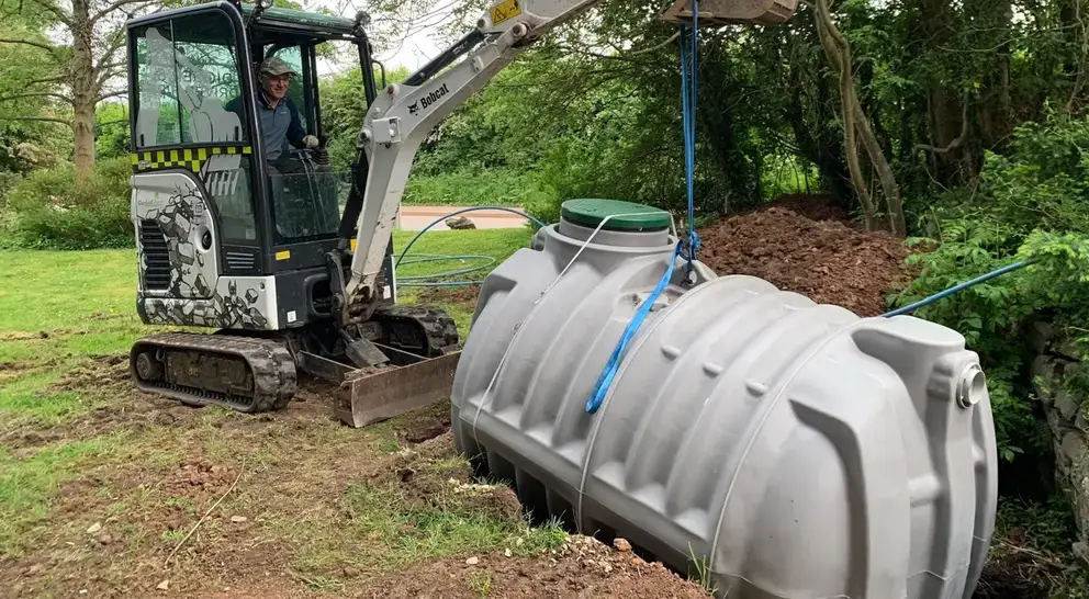 Installation of a rewatec septic tank
