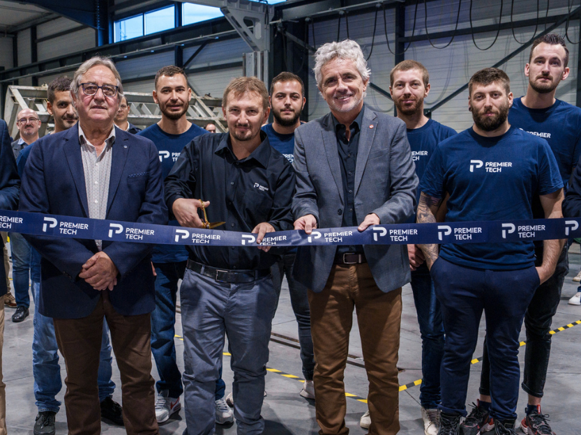 Inauguration of Premier Tech Water and Environment's new production site in Montbrison, France.