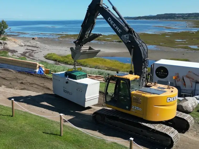 Septic system installation in British Columbia.
