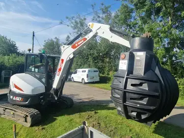 Rewatec Solido Smart sewage treatment plant installation in the UK.